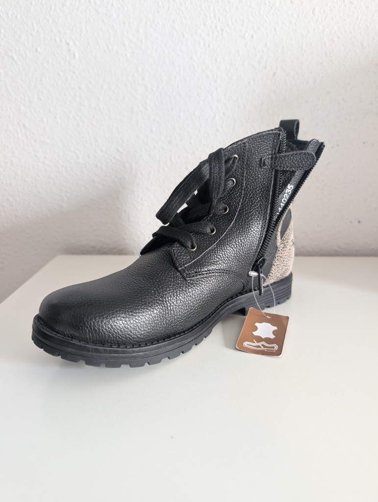Bota Corta Skull Piel Negro Talla 39