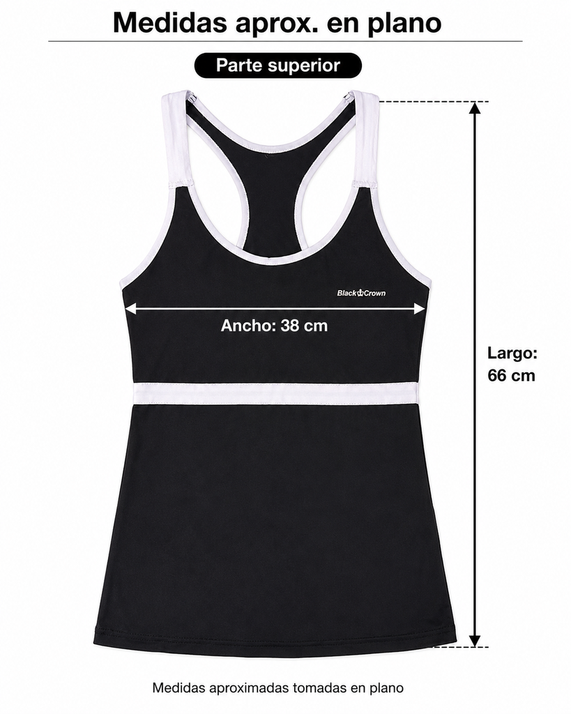 Conjunto Black Crown Himba Negro/Blanco Talla XS