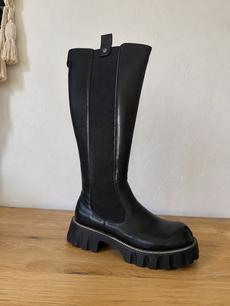 Botas Altas MERRY SCOTT Mujer Negras Plataforma Chunky Talla 40