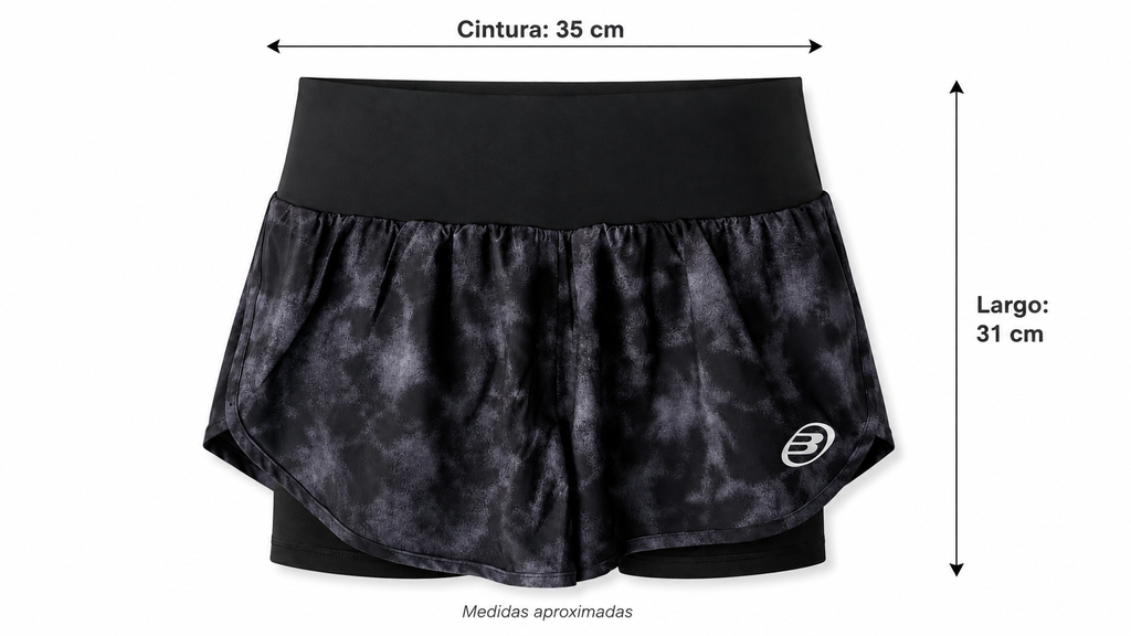Falda-Pantalón Bullpadel Elote Negro Talla S