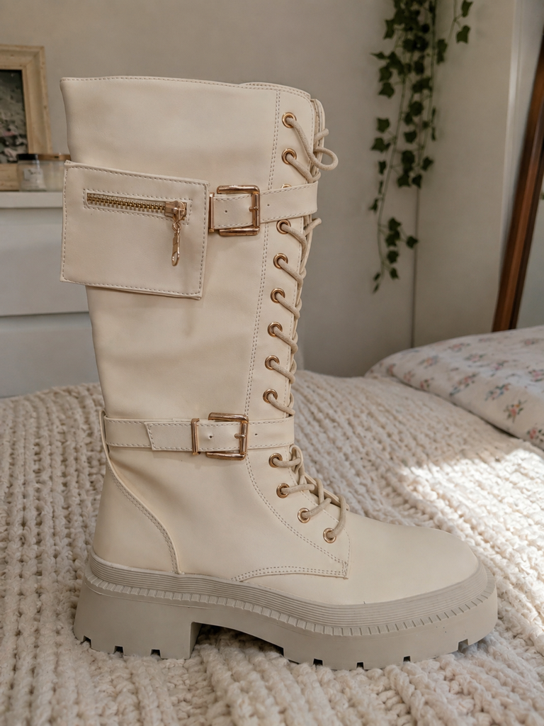 Botas Altas Merry Scott Beige Talla 40