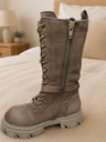 Botas Altas Lovely Skull Kids Beige Talla 32