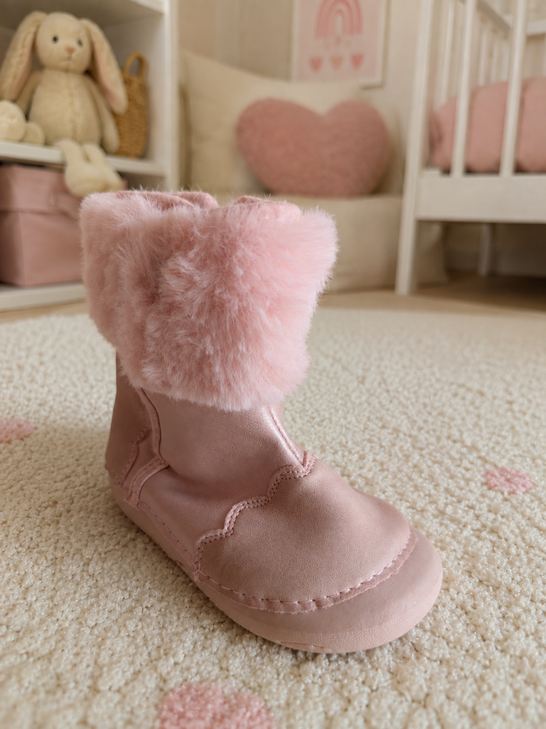 Botas Freemouss Bebé Rosa con Forro Cálido – Talla 22