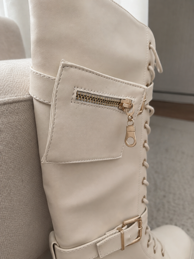 Botas Altas Merry Scott Beige Talla 40