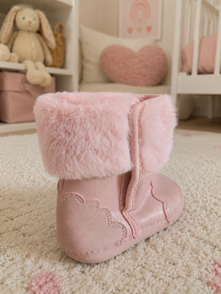 Botas Freemouss Bebé Rosa con Forro Cálido – Talla 22