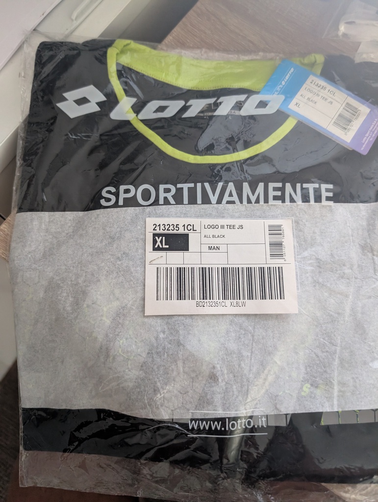 Camiseta Lotto Sport Man Talla XL