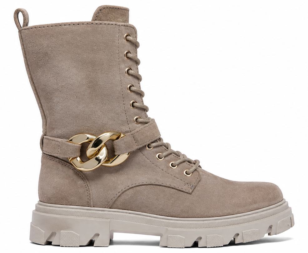 Botas Altas Lovely Skull Kids Beige Talla 32